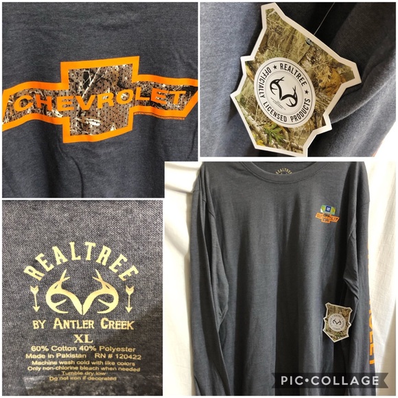 Real tree camo Chevrolet long sleeve T-shirt XL - Picture 2 of 8